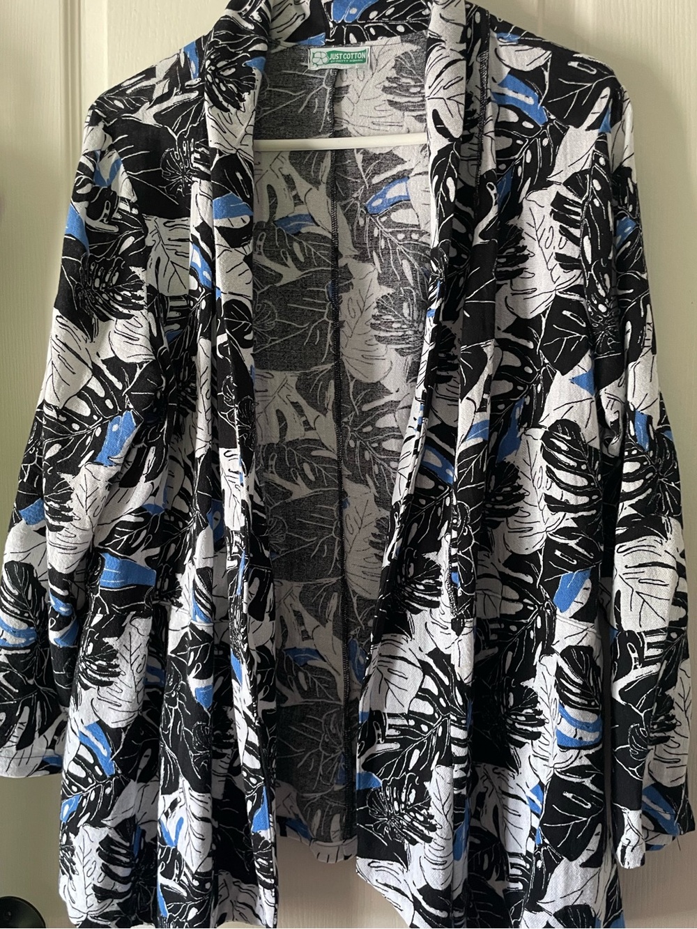 Cotton open blazer